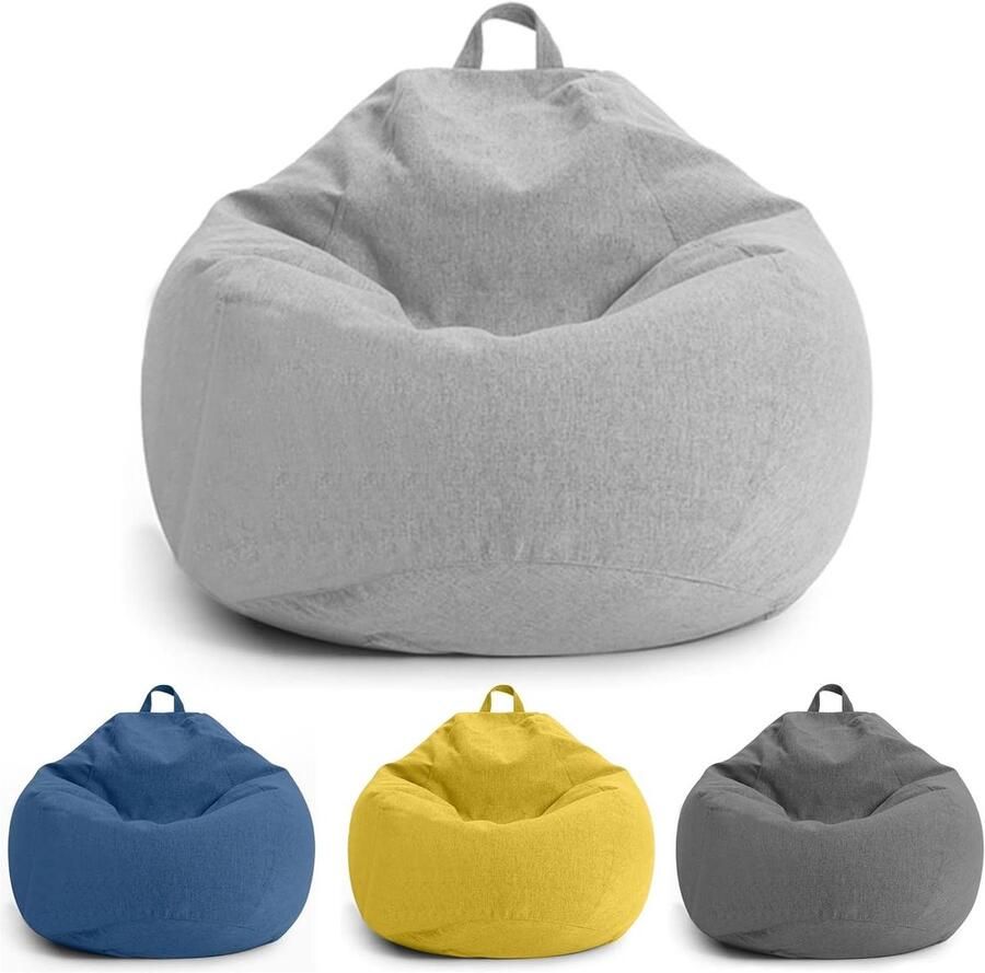 TheLau Zitzak alleen overtrek Lichtgrijs 100 x 120 cm Slaapkamer kantoor woonkamer terras