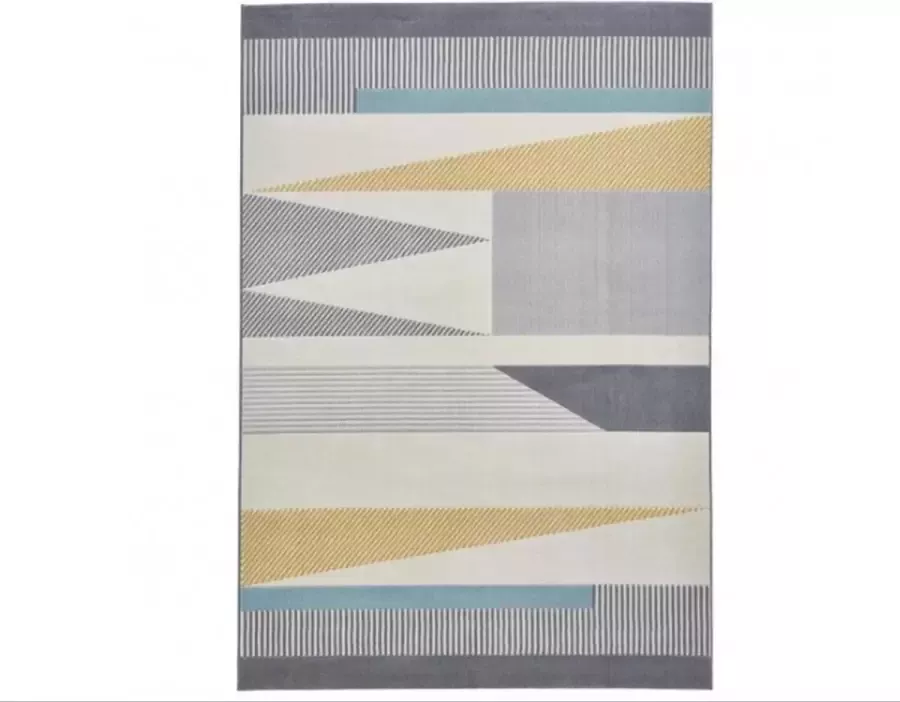 Think Rugs Vancouver Cordelia Grijs blauw geel 120x170 cm