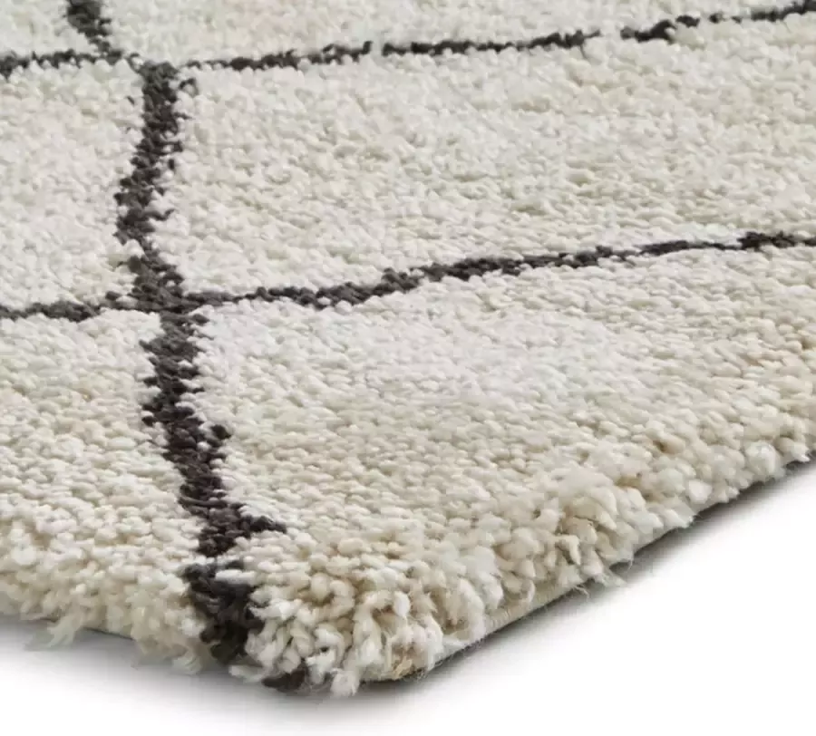 Think Rugs Vloerkleed 'Atlas 01678' Creme Zwart 160x220 cm