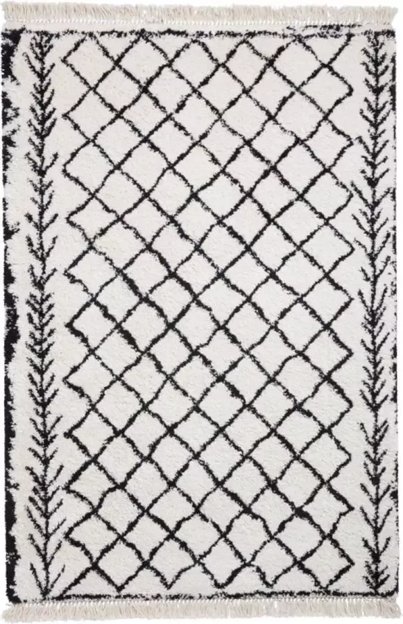 Think Rugs Vloerkleed 'Boho 7043' Zwart Wit 160x230 cm