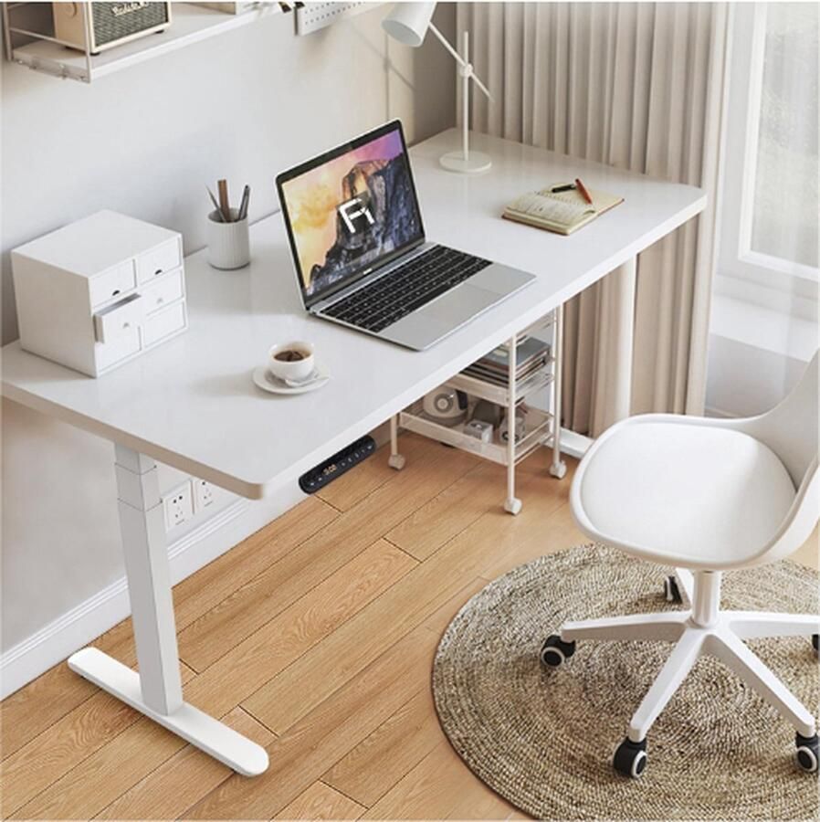 Thuys – Bureau Frame Met Dubbele Motors – In Hoogte Verstelbaar Bureauframe 64 Tot 129 Cm – Wit