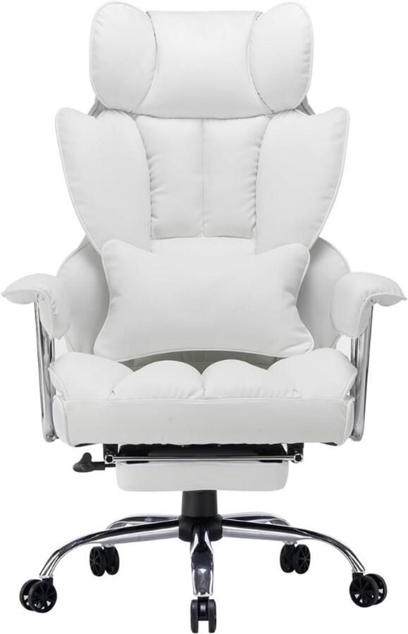 Thuys – Ergonomische Bureaustoel – Verstelbare Hoge Rugstoel – Met Voetensteun En Lendensteun – Kantoorstoel –Tot 200 Kg