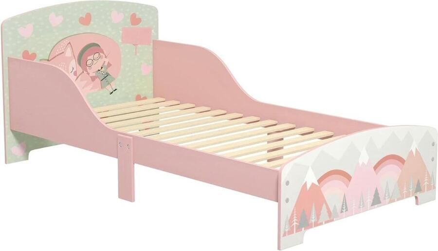 Thuys – Grondbed – Huisbed – Bed – 77cm x 143cm x 60cm – Roze