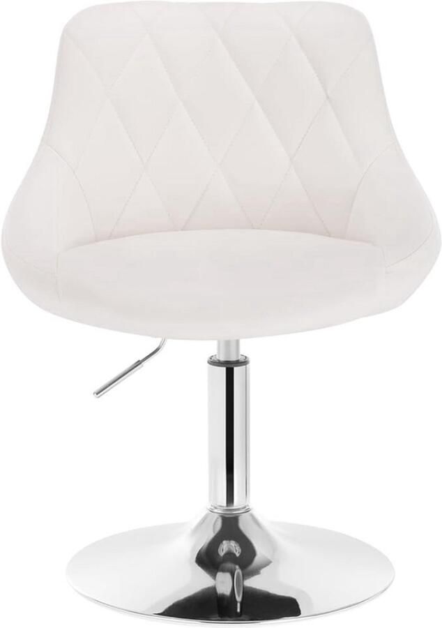 Thuys – Kaptafel Stoel – Make Up Kruk – Krukje – 39cm x 47cm x 82cm – Wit