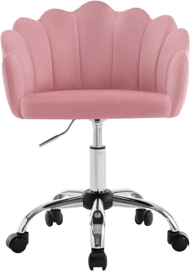 Thuys – Kaptafel Stoel – Make Up Kruk – Krukje – 41cm x 38cm x 82cm – Roze