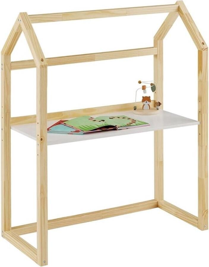 Cm Kinderbureau Kindertafel voor Jongen en Meisje Tekentafel Verstelbaar Hout