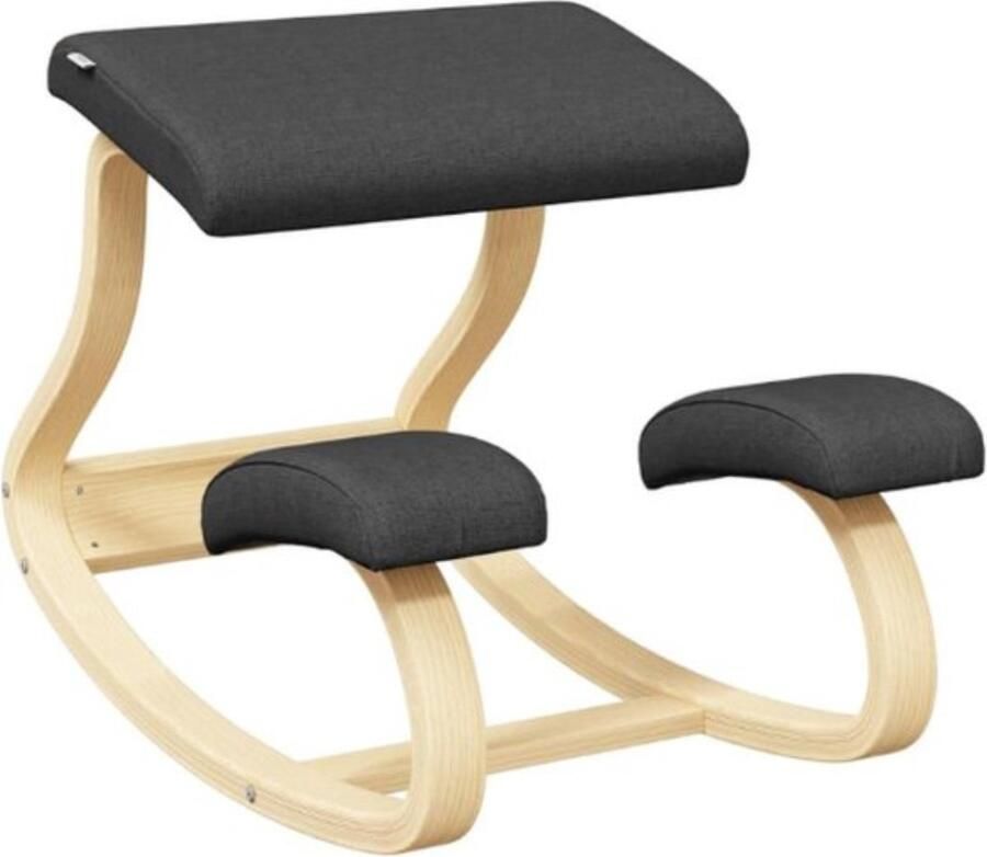 Thuys – Luxe Kniestoel – Ergonomisch – Ballansstoel – Werkkruk – Knielen Stoel – Postuur Corrector – Ergonomische Bureaustoel – Hout – Zwart
