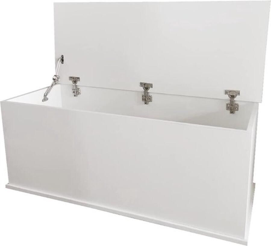 Thuys Multifunctionele Dekenkist – Voor Slaapkamer – Opbergbank – Binnen – Voor de Woonkamer – Zitbank met Opbergruimte – 40x100x40 cm – Wit