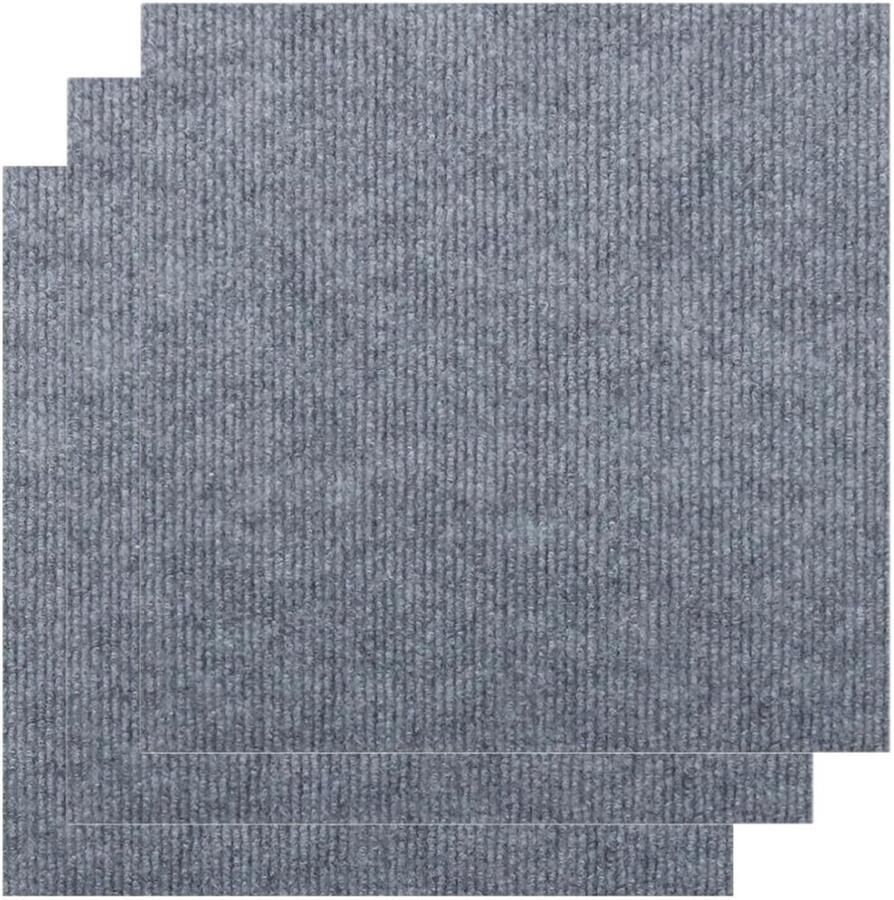 Thuys – Tapijttegels – Vloerbedekking – Tapijt Tegel Set – Set van 30 – Zelfklevende Antislip Tapijten – 30cm x 30cm x 1cm – Grijs