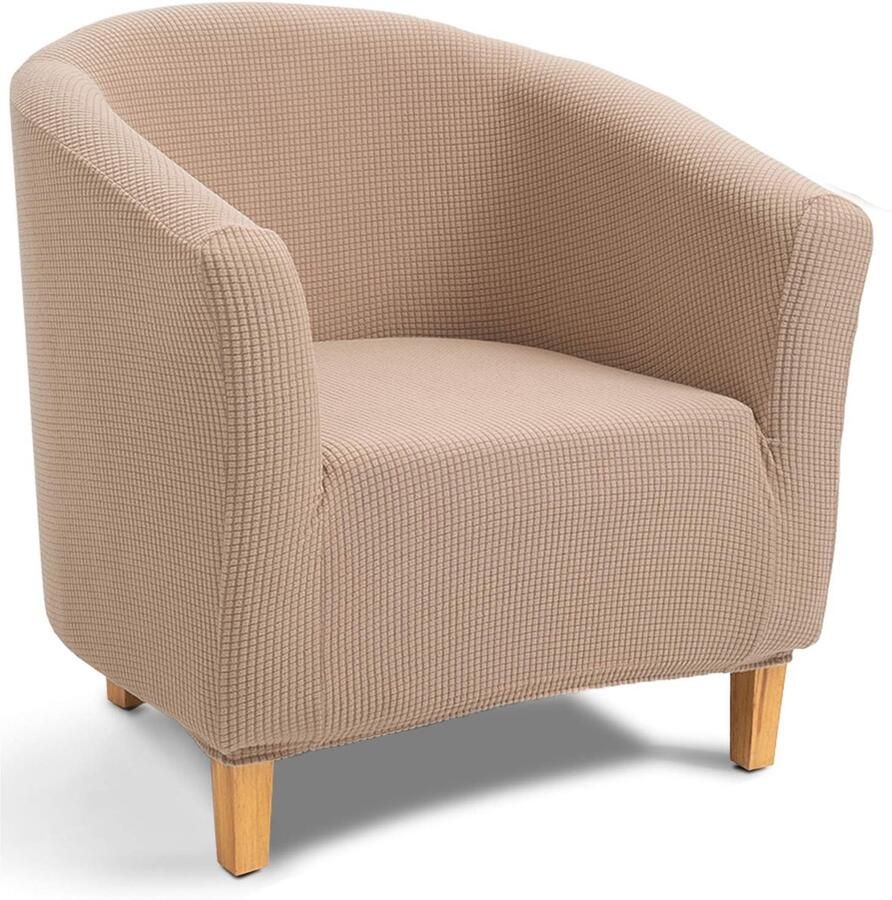 Tianshu Fauteuilbeschermer Elastische fauteuilhoes moderne clubstoel stretch fauteuilhoes universele bankhoes voor enkele bank hoes voor clubstoel (zand)