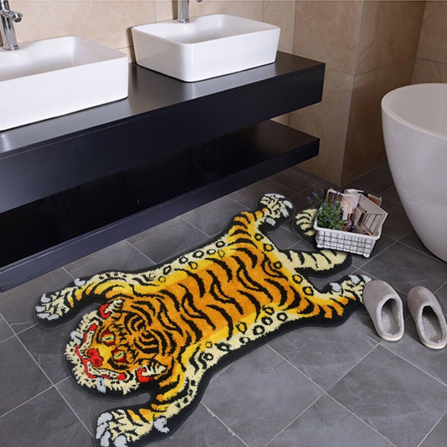 Tibetaanse Kleden Tibetaans Tijger Vloerkleed 150x90cm