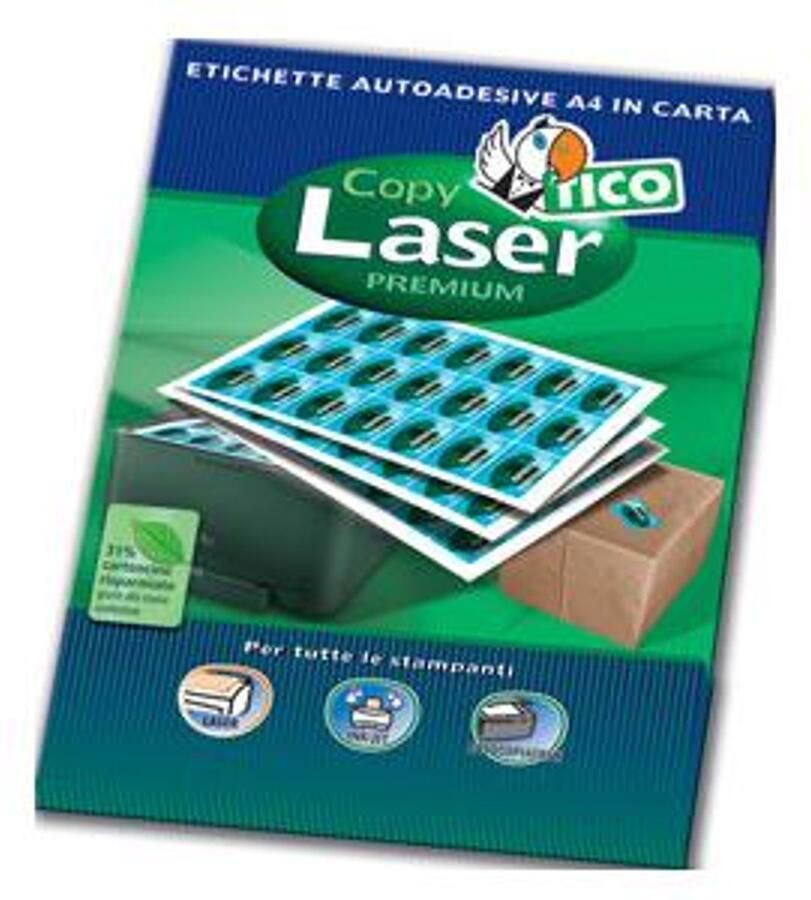 Tico Copy laser premium etiket Wit 100 stuk(s)