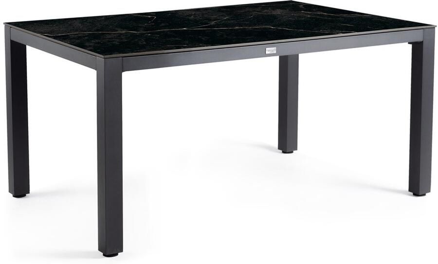 Tierra Outdoor Tuintafel Briga Marble Aluminium Frame Trespa Marmerlook Tafelblad 160x90cm