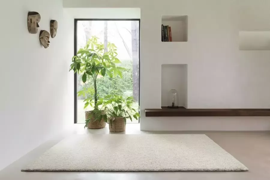 Timeless Creativity OSTA Lana – Vloerkleed – Tapijt – geweven – wol – eco – duurzaam modern berber Beige – 160x230