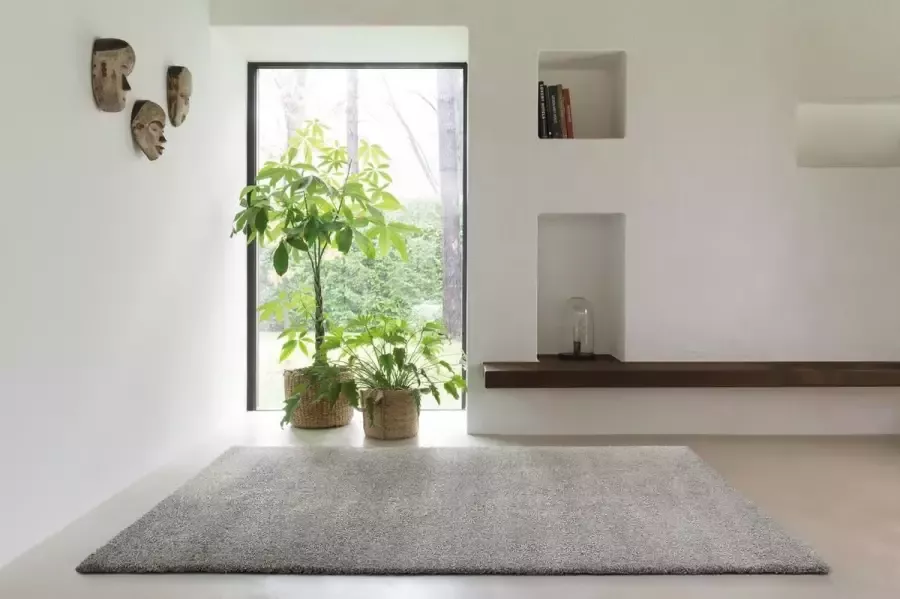 Timeless Creativity OSTA Lana – Vloerkleed – Tapijt – geweven – wol – eco – duurzaam modern berber Grijs 135x200