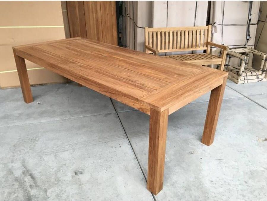 Tins homestore Oud Teak Tuintafel 180