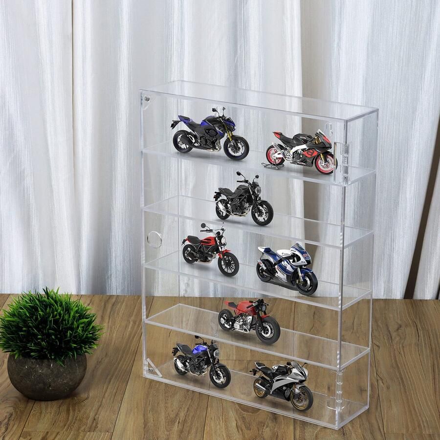 Tinyyo Belle Vous 5-Laags Doorzichtig Acryl Muurdisplay Kast 27 5 x 7 5 x 35 7 cm Gemonteerde Kast Opslag Organiser rek met 5 Planken voor Shotglazen Figuren & Stenencollectie - Foto 2