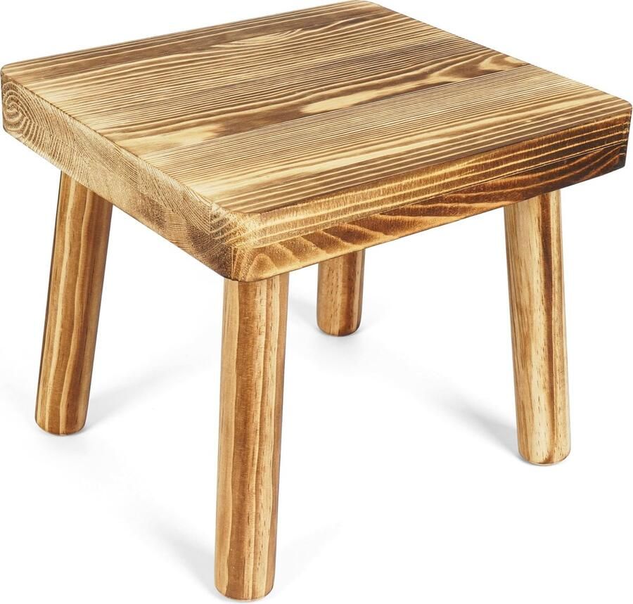 Tinyyo Belle Vous houten krukje 21 5 cm hoog Stevige kruk Te gebruiken als plantenstandaard bijzettafel nachtkastje of opstapje Home deco tafeltje
