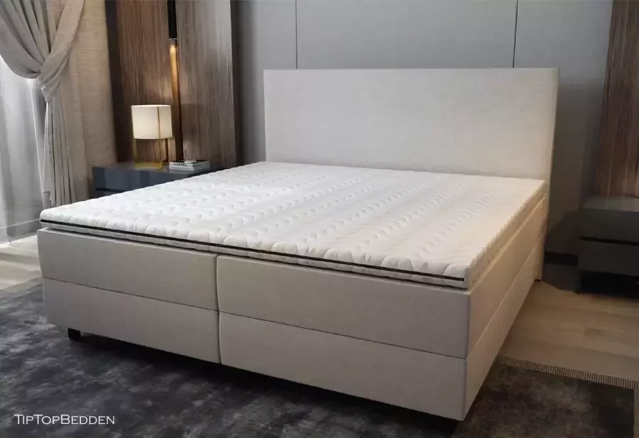 TipTopBedden Boxspring Potenza 160x200 Antraciet Pocketveringmatras Topmatras