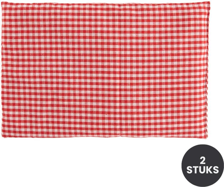 Tiseco Kersenpitkussen SET 2 Magnetron Verwarming 30x20 cm rood