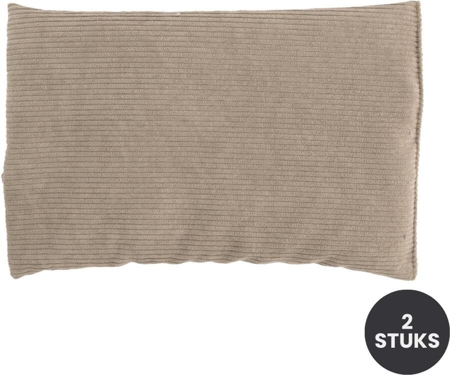 Tiseco Kussen met lavendel- en tarwevulling 2 stuks Warmte- en Koudecompress grijs