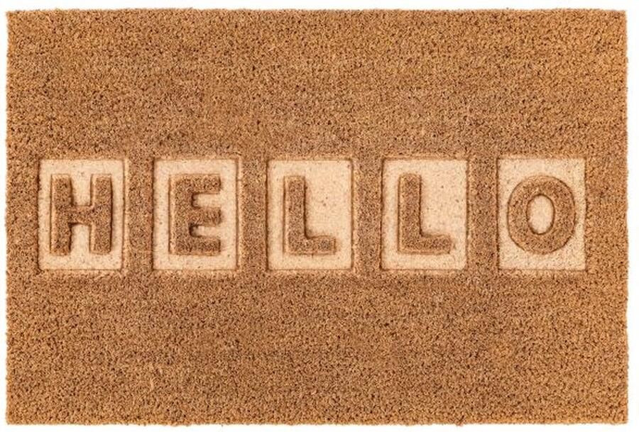 Tiseco Deurmat HELLO kokosvezel 40x60 cm