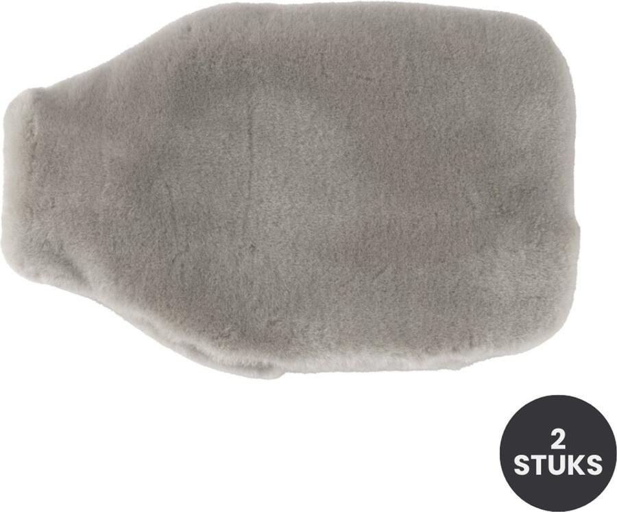 Tiseco Warmwaterkruik 2 stuks Afneembare hoes 2 liter beige