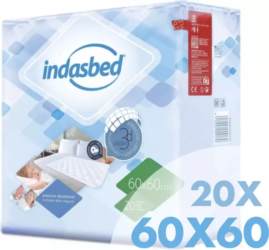 TJ Store absorberende bed onderleggers absorberende pads incontinentie onderleggers absorptie doeken 60cm x 60cm 20 STUKS