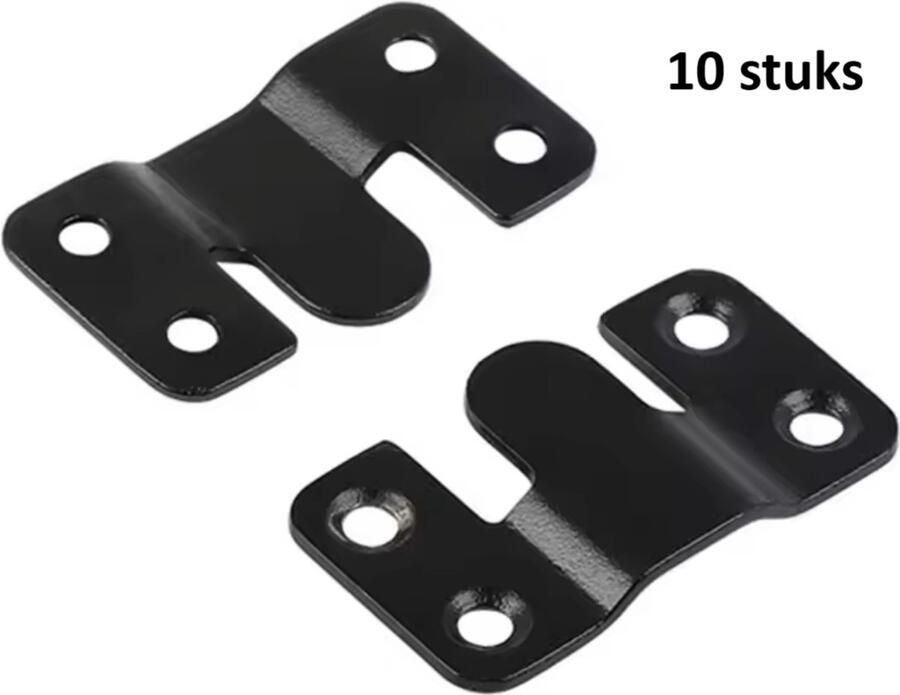 TLVX 5 sets Sterke Meubel Klem Connectors Zwart 54mm x 30mm – Ophangsysteem Kast – Keukenkastjes – Fotolijsten – Bankstel samenvoegen – Beugel interlock – Muurhaken – RVS Bevestiging Gesp – Ophangbeugels – Demontabel – (10 stuks)