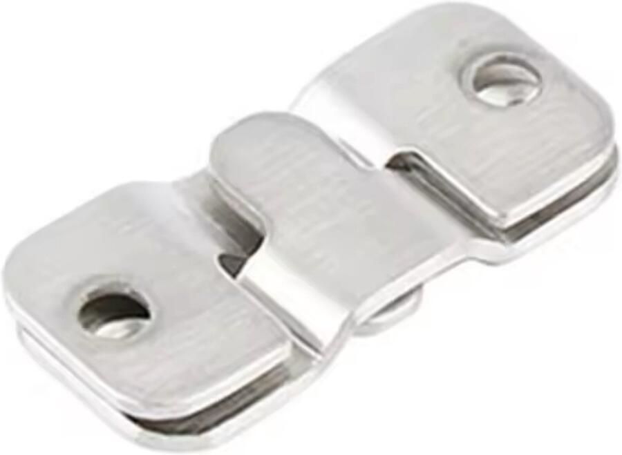 TLVX Sterke Meubel Klem Connectors Zilver 44mm x 19mm – Ophangsysteem Kast – Keukenkastjes – Fotolijsten – Bankstel samenvoegen – Beugel interlock – Muurhaken – RVS Bevestiging Gesp – Ophangbeugels – Demontabel 1 set (2 stuks)