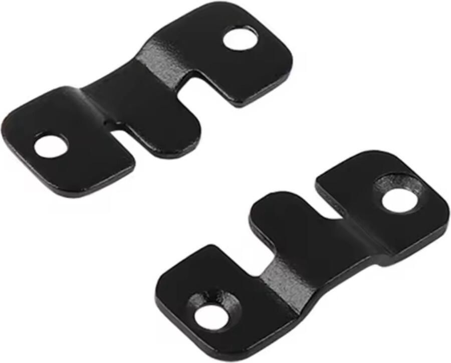 TLVX Sterke Meubel Klem Connectors Zwart 44mm x 19mm – Ophangsysteem Kast – Keukenkastjes – Fotolijsten – Bankstel samenvoegen – Beugel interlock – Muurhaken – RVS Bevestiging Gesp – Ophangbeugels – Demontabel – 1 set (2 stuks)