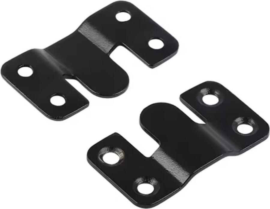 TLVX Sterke Meubel Klem Connectors Zwart 54mm x 30mm – Ophangsysteem Kast – Keukenkastjes – Fotolijsten – Bankstel samenvoegen – Beugel interlock – Muurhaken – RVS Bevestiging Gesp – Ophangbeugels – Demontabel – 1 set (2 stuks)