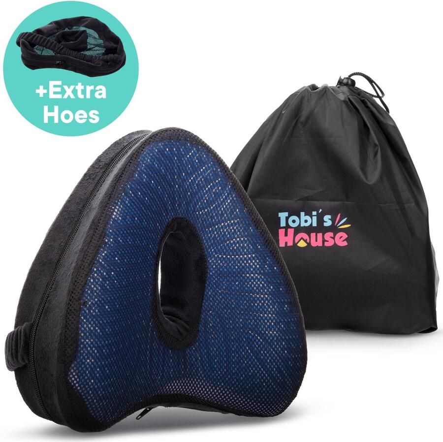 Tobi's House Tobi s House Orthopedisch Kniekussen Voor In Bed – Ergonomisch Kniekussen Zijslaper – Ergonomisch Beenkussen Zijslaper – Kniekussen Orthopedisch – Beenkussen – Zijslaapkussen Volwassenen En Zwangere Vrouwen – Kniekussen Traagschuim
