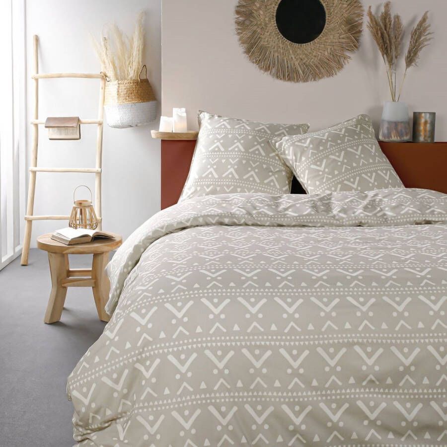 Today Beddengoed voor tweepersoonsbed met zonnige print COLOMB Beige 220x240 cm