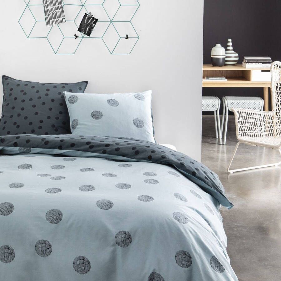 Today Beddengoed voor tweepersoonsbed met zonnige print DIANE Blauw 220x240 cm