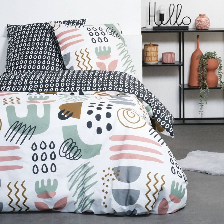 Today Beddengoed voor tweepersoonsbed met zonnige print SUNSHINE EMIL Wit 260x240 cm