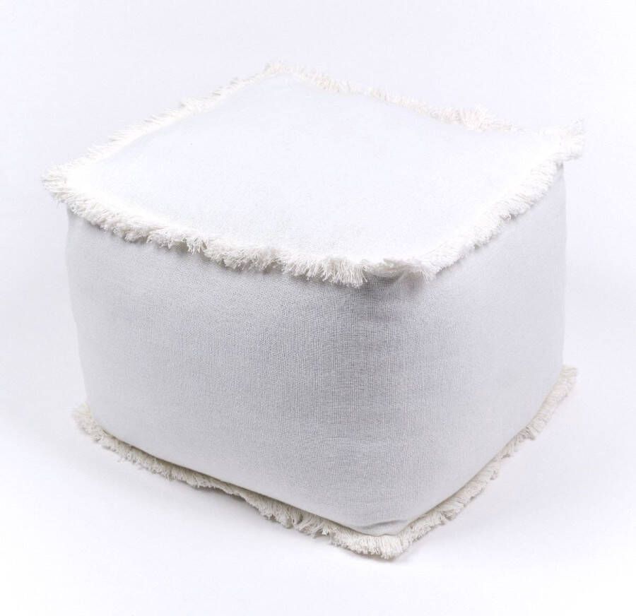 Today Indische poef Wit 40x40 cm