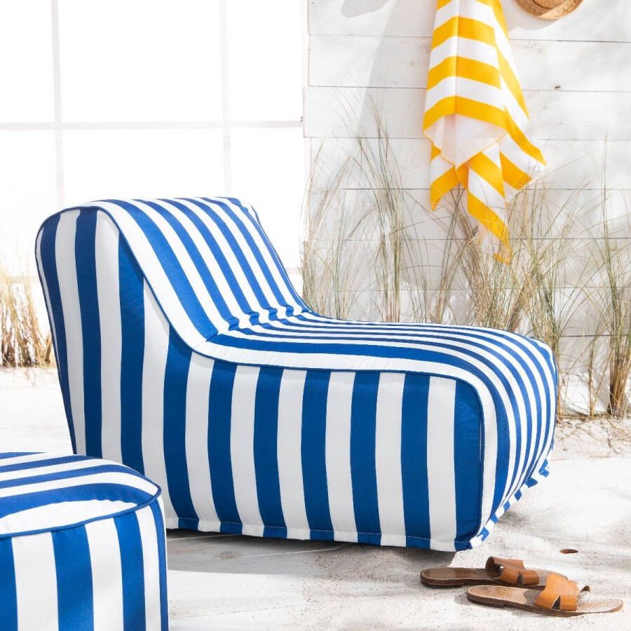 Today Opblaasbare fauteuil Summer Stripes Blauw 90x600 cm