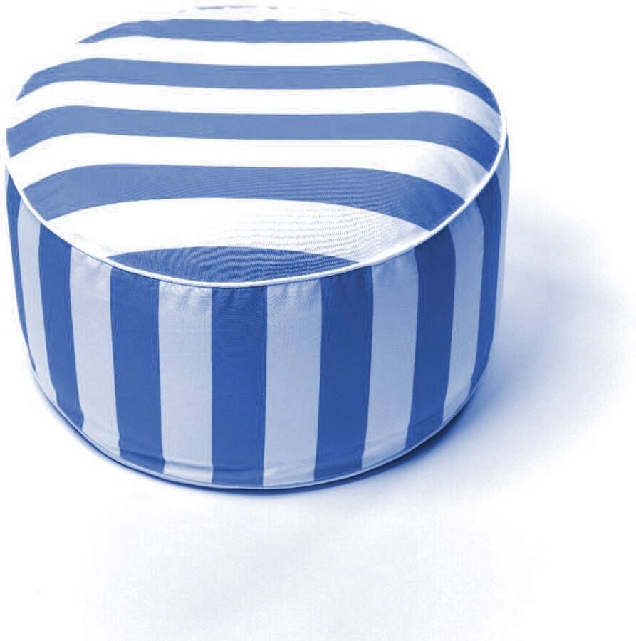 Today Opblaasbare poef Summer Stripes Blauw 50x25 cm