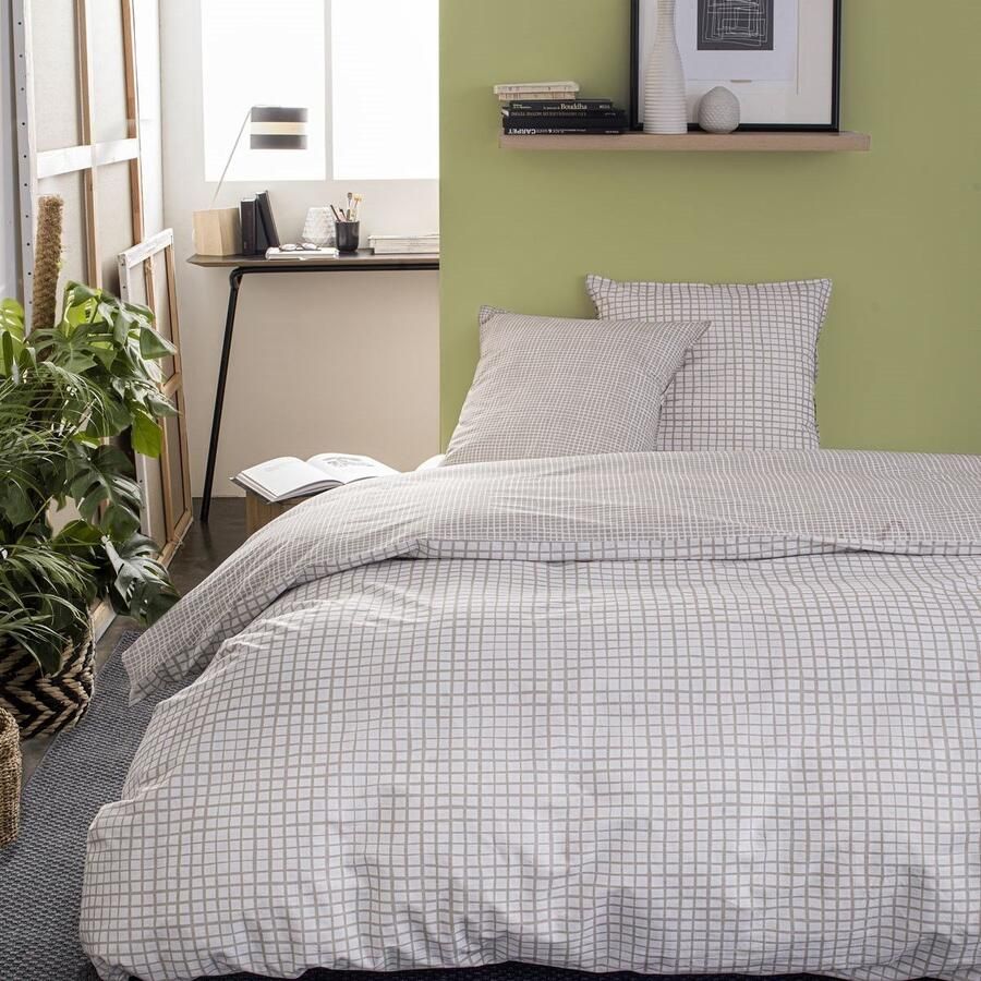 Today Beddengoed voor tweepersoonsbed met zonnige print DIAM Wit 220x240 cm