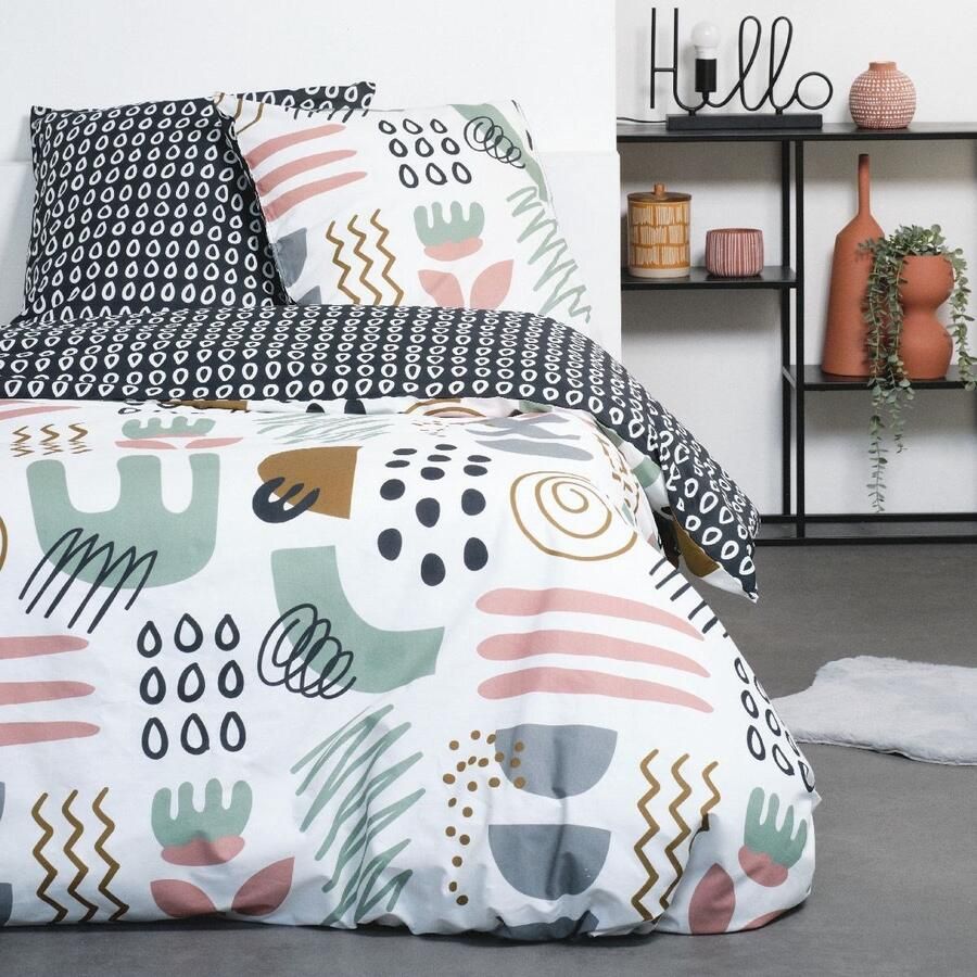 Today Beddengoed voor tweepersoonsbed met zonnige print SUNSHINE EMIL Wit 240x220 cm