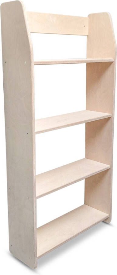 toddie.nl Montessori boeken wandkast kinderkamer 4 planken blank