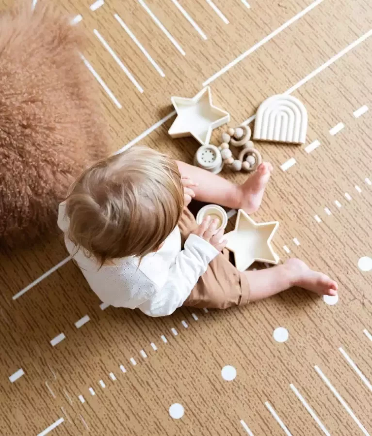 Toddlekind Puzzelmat Speelkleed Foam 120 x 180 cm Berber Camel