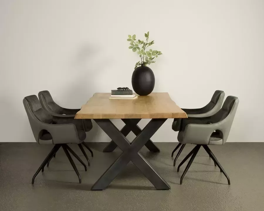AnLi Style Tower living Xara Live-edge dining table 160x90 top 5 - Foto 2