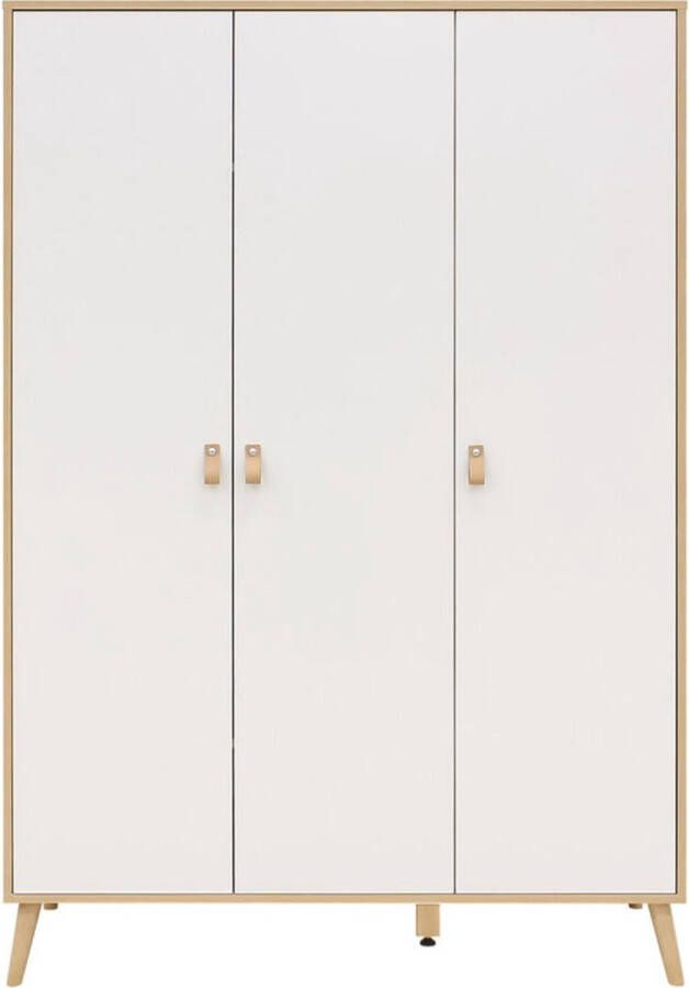 ToiToiKids Bopita Kledingkast Jort Wit Naturel 3-Deurs