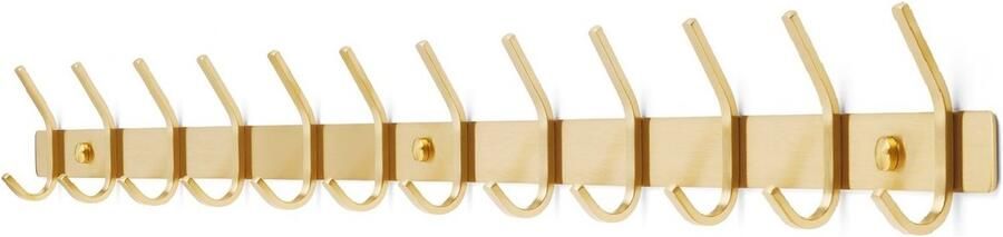 TOJ 24 Haaks Wandkapstok – 94cm Muur Wand Kapstok Hangende Design Muurkapstok Handdoekrek RVS Goud