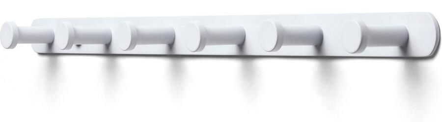 TOJ 6 Haaks Wandkapstok – 45cm Muur Wand Kapstok Hangende Design Muurkapstok Handdoekrek RVS Wit