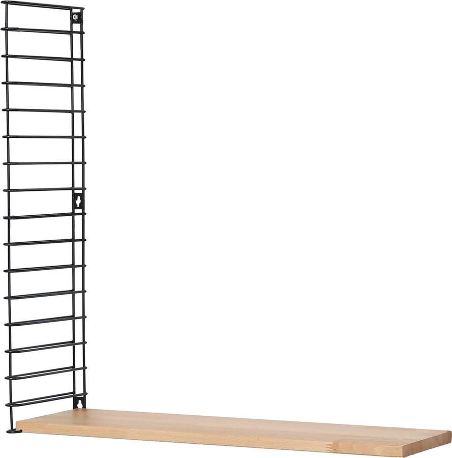 Tomado Uitbreidingsset 1 x Houten plank + 1 x Zijkant zwart Geschikt voor houten wandrek