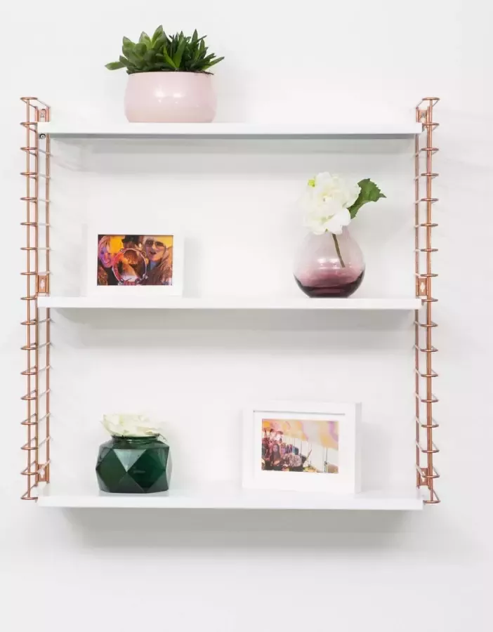 Tomado Wandrek Koper & Wit Boekenrek 70x21x68cm - Foto 3