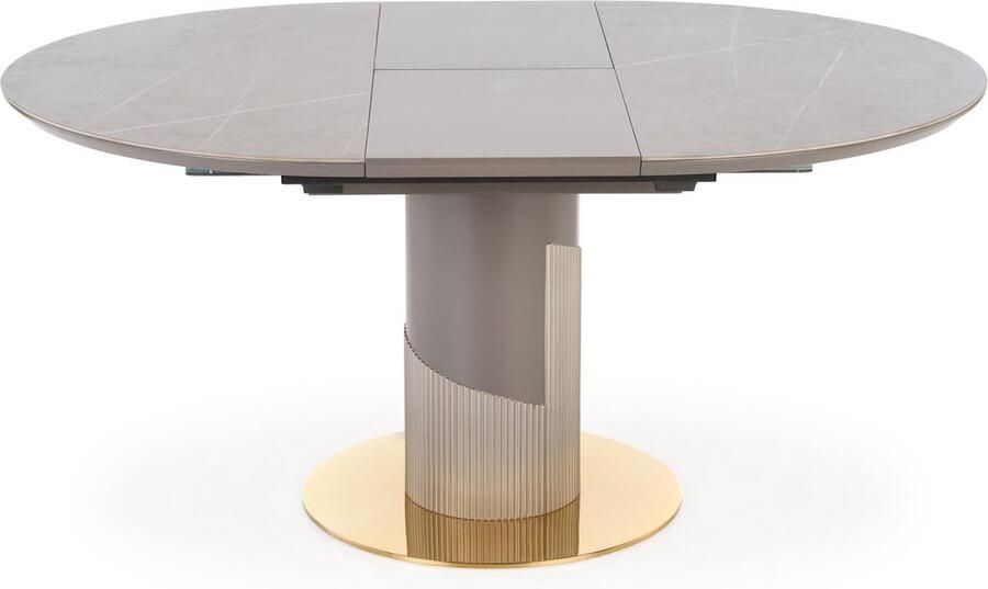 Tomasso Tables Prunoy Uitschuifbare Eettafel Marmerlook Grijs - Foto 2